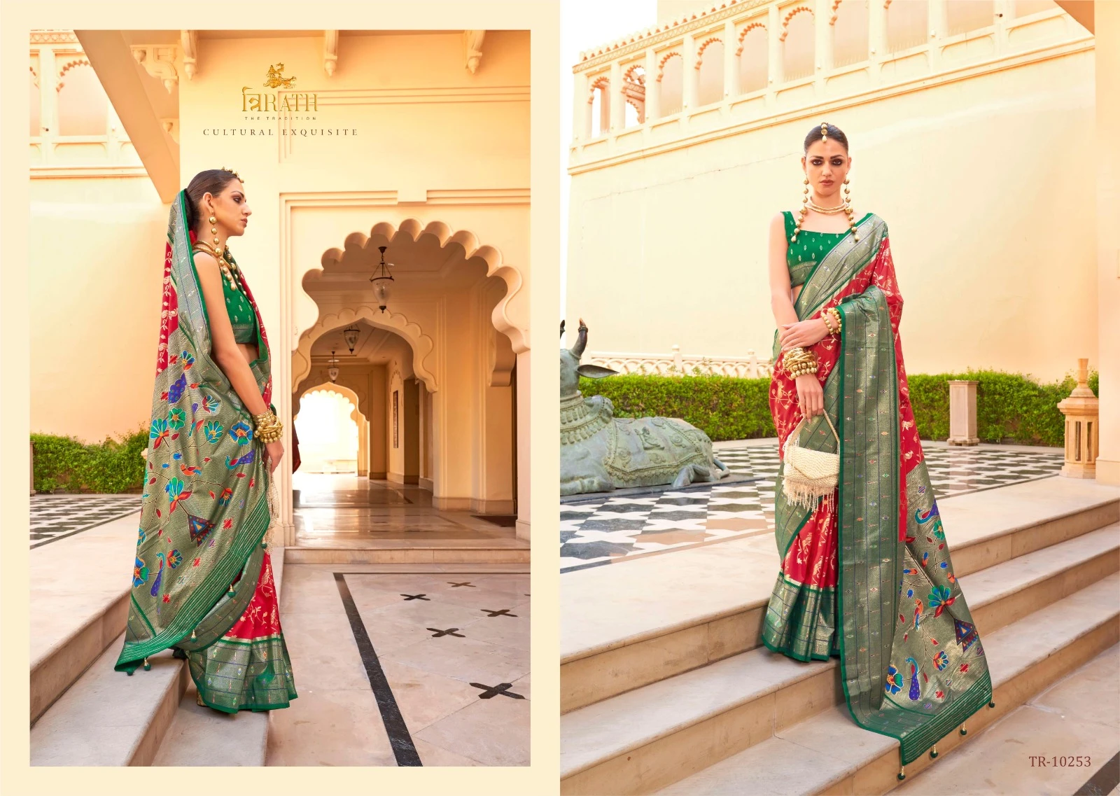 Trirath Swastik Pv Silk Wholesale Fancy Sarees Catalog — Wholesale Sarees, MPA wholesale from Surat — view 5